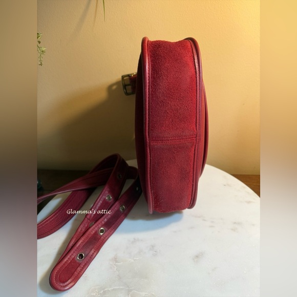 COACH vintage RED suede Crescent Berkeley🔥beaut - Picture 10 of 15